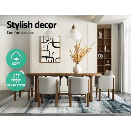 Artiss Rug 200x290cm Area Rug Washable Mat Large Carpet Soft Short Pile Poca - Image 6