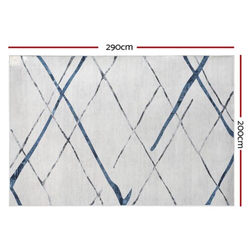 Artiss Rug 200x290cm Area Rug Washable Mat Large Carpet Soft Short Pile Jaca - Image 3