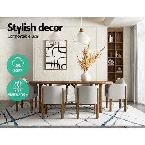 Artiss Rug 200x290cm Area Rug Washable Mat Large Carpet Soft Short Pile Jaca - Image 6