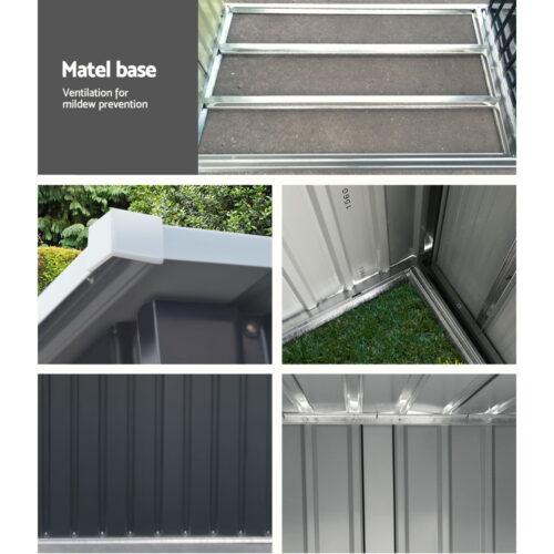 Giantz Garden Shed 2.49x1.04M Sheds Outdoor Tool Storage Workshop House Steel 2 in 1 - Image 8
