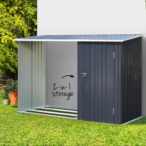 Giantz Garden Shed 2.49x1.04M Sheds Outdoor Tool Storage Workshop House Steel 2 in 1 - Image 9