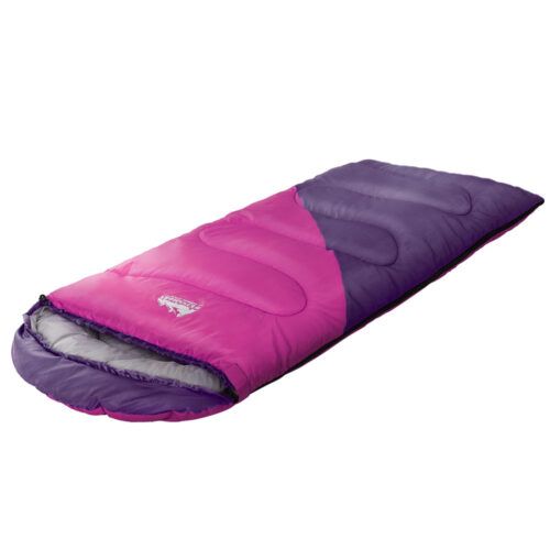 Weisshorn Sleeping Bag Kids Single 172cm Thermal Camping Hiking Pink - Image 2