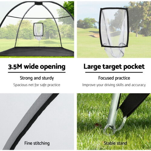 Everfit 3.5m Golf Practice Net with Driving Mat Training Aid Target Hitting - Image 7