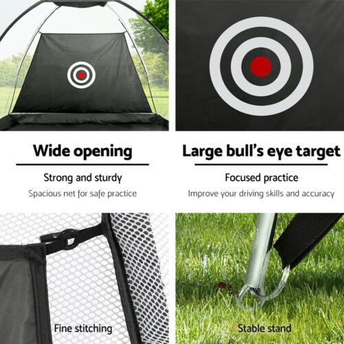Everfit 3M Golf Practice Net And Training Mat Set Driving Target Black - Image 7