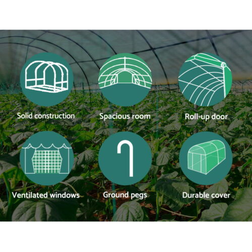 Greenfingers Greenhouse Garden Shed Green House 3X2X2M Greenhouses Storage Lawn - Image 5