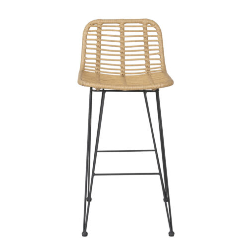Gardeon 2x Outdoor Bar Stools Rattan Nature - Image 4