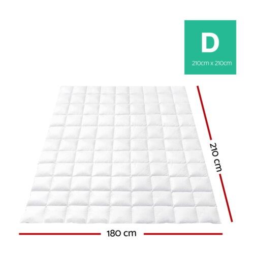Giselle Bedding 700GSM Goose Down Feather Quilt Double - Image 3
