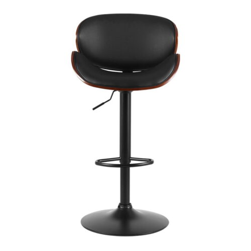 Artiss Bar Stools Kitchen Leather Barstools Swivel Gas Lift Chairs Black x2 - Image 3