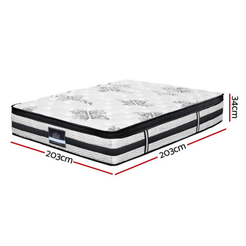 Giselle Bedding 34cm Mattress Euro Top Pocket Spring Super King - Image 2