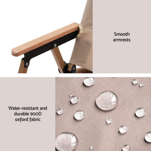 Gardeon Outdoor Camping Chairs Portable Folding Beach Chair Patio Furniture - Image 4