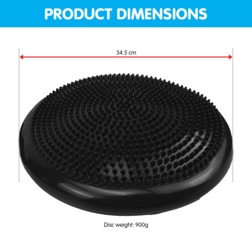 Powertrain Fitness Yoga Stability Disc Pilates Balance Gym Ball Trainer Black - Image 6