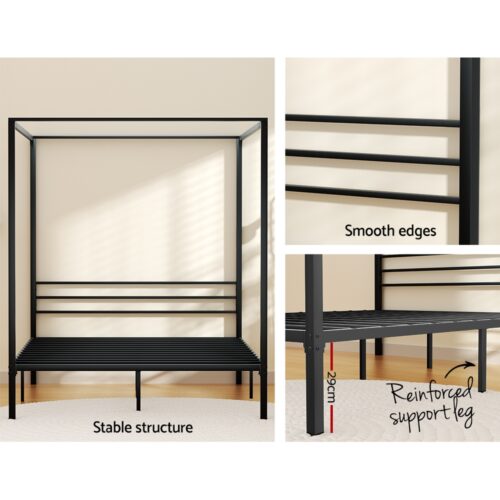 Artiss Bed Frame Double Size Metal Bed Frame POCHY - Image 5