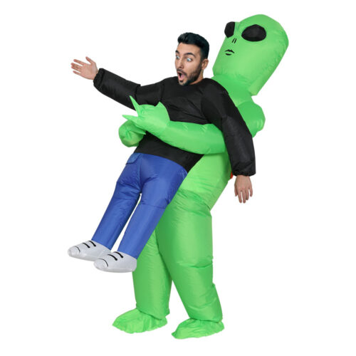 Inflatable Green Alien Costume Adult Suit Blow Up Party Fancy Dress Halloween Cosplay - Image 2