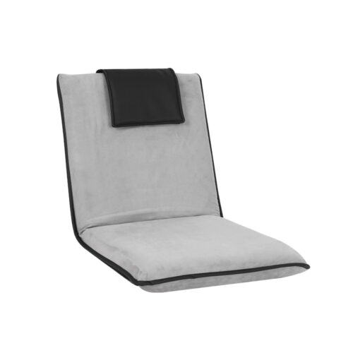 Artiss Floor Lounge Sofa Bed Couch Recliner Chair Folding Chair Cushion Grey - Image 2