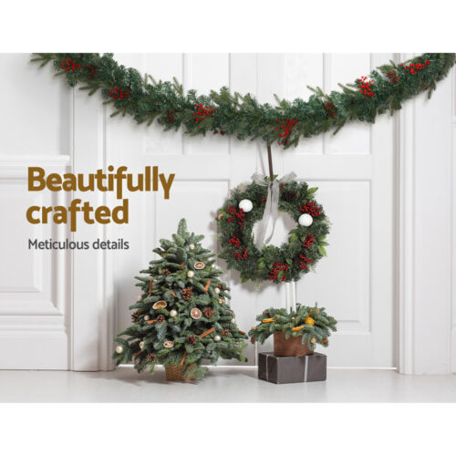 Jingle Jollys 2.4m Christmas Garland with LED Lights Decorations Xmas Party - Image 8