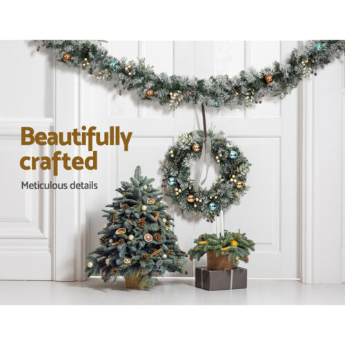 Jingle Jollys 2.7m Christmas Garland with LED Lights Snowy Decoration Xmas Party - Image 8