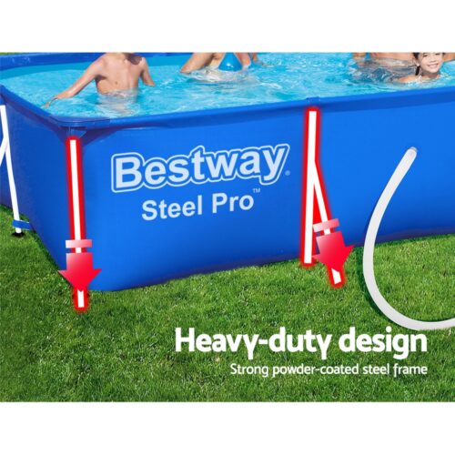 Bestway Swimming Pool 400x211x81cm Steel Frame Above Ground Pools w/ Filter Pump 5700L - Image 5