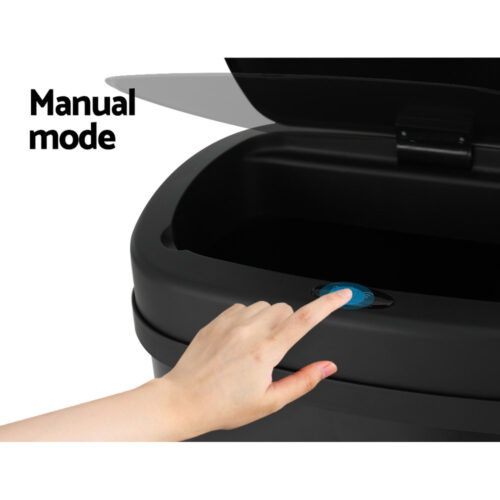 Devanti 50L Sensor Bin Motion Rubbish Automatic Black - Image 5