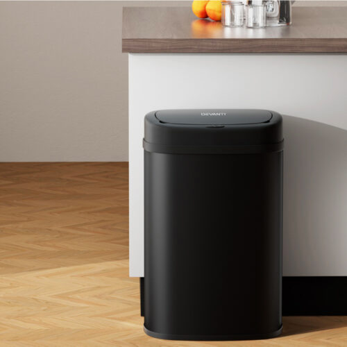 Devanti 50L Sensor Bin Motion Rubbish Automatic Black - Image 8