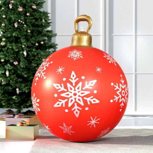 Jingle Jollys Christmas Inflatable Ball Bauble 60cm Outdoor Decoration Red - Image 9