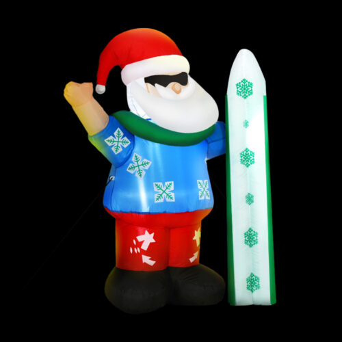 Jingle Jollys Christmas Inflatable Santa 1.6M Illuminated Decorations - Image 2