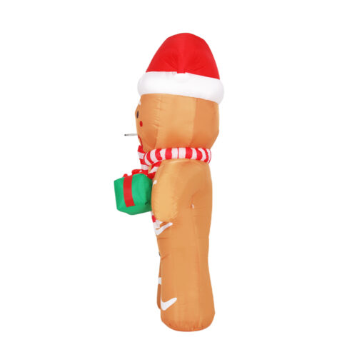 Jingle Jollys Christmas Inflatable Gingerbread Man 2.4M Illuminated Decorations - Image 5