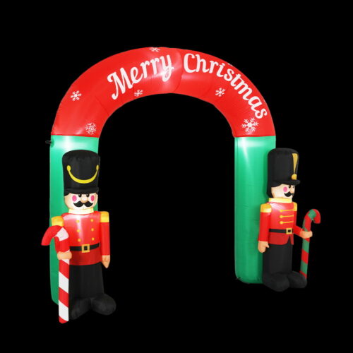 Jingle Jollys Christmas Inflatable Archwary Nutcracker 3M Illuminated Decorations - Image 2