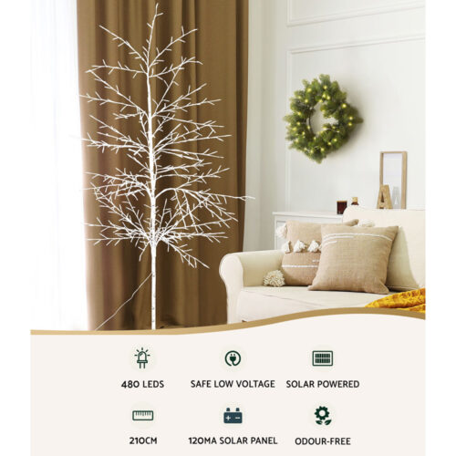 2.1M Christmas Tree 480 LED Solar Jingle Jollys - Image 4