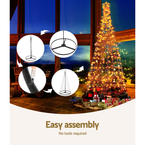 3.6M Christmas Tree LED Solar Warm Jingle Jollys - Image 8