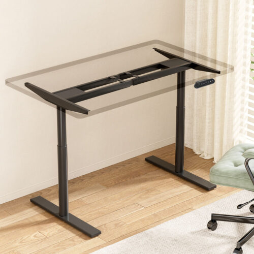 Artiss Standing Desk Frame Only Dual Motor Motorised Adjustable 125KG Load Black - Image 7