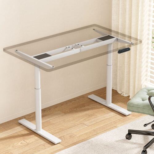Artiss Standing Desk Frame Only Dual Motor Motorised Adjustable 125KG Load White - Image 7