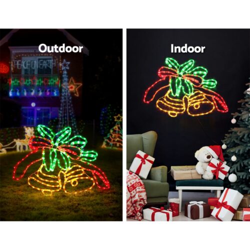 0.76M Christmas Lights 216 LED Bell Motif Light Decorations Jingle Jollys - Image 4