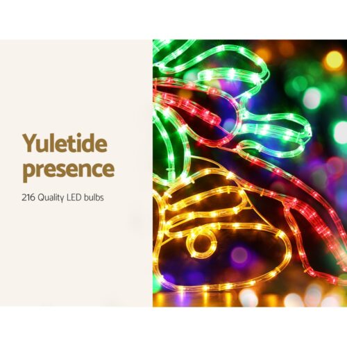 0.76M Christmas Lights 216 LED Bell Motif Light Decorations Jingle Jollys - Image 6