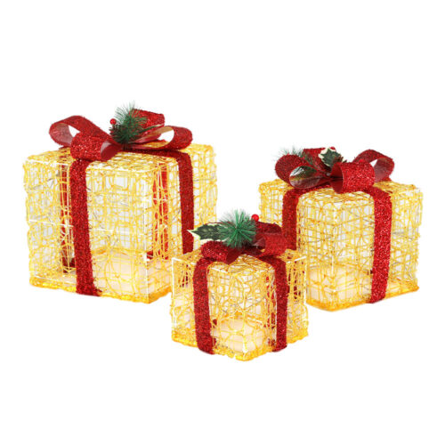 3 PCS Christmas Lights Gift Box Set Set 48 LED Decorations Jingle Jollys - Image 4