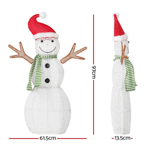 0.97M Christmas Lights Snowman 80 LED Decorations Jingle Jollys - Image 4