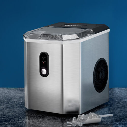 Devanti Portable Ice Maker Machine Ice Cube 12kg Bar Countertop Stainless Steel - Image 7