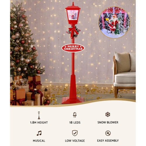 1.8M Christmas Lights Post Lamp LED Outdoor Decorations Jingle Jollys - Image 3