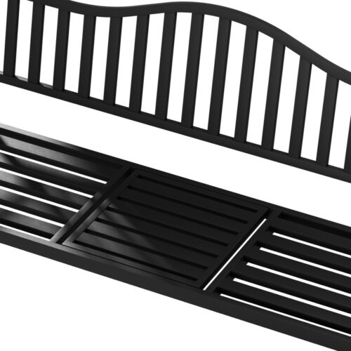 Gardeon Outdoor Garden Bench Seat Loveseat Steel Foldable Table Patio Furniture Black - Image 5