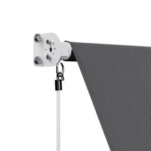 Instahut Retractable Fixed Pivot Arm Window Awning Outdoor Blinds 2.1X2.1M Grey - Image 3