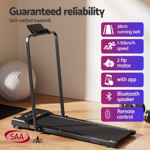 Everfit Treadmill Electric Walking Pad Under Desk Home Gym Fitness 380mm Black - Image 5