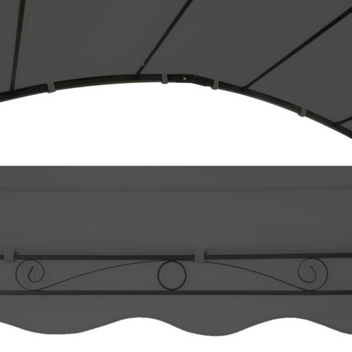 Instahut Gazebo Marquee 4x3m Outdoor Event Wedding Tent Camping Party Shade Iron Art Canopy Grey - Image 3