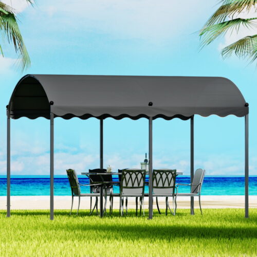 Instahut Gazebo Marquee 4x3m Outdoor Event Wedding Tent Camping Party Shade Iron Art Canopy Grey - Image 7