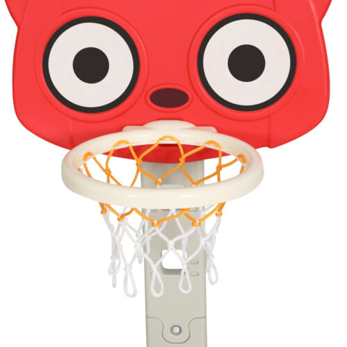 Keezi Kids Basketball Hoop Stand Adjustable 5-in-1 Sports Center Toys Set Red - Image 3