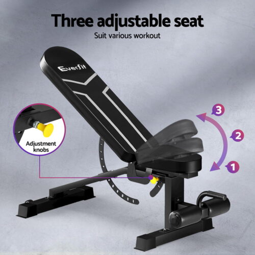 Everfit Weight Bench Adjustable FID Bench Press Home Gym 450kg Capacity - Image 6