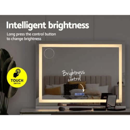 Embellir Bluetooth Makeup Mirror 80x58cm Hollywood Vanity with LED Light Crystal - Image 6