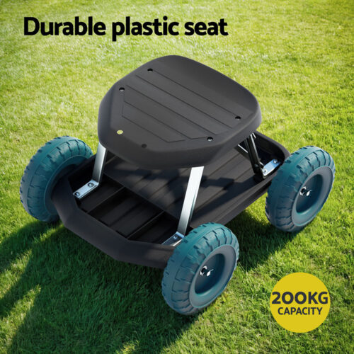 Gardeon Garden Cart Rolling Stool with Wheels Gardening Helper Seat Farm Yard - Image 5