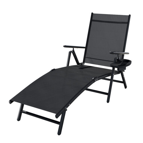 Gardeon Sun Lounge Outdoor Lounger Aluminium Folding Beach Chair Camping Patio - Image 2