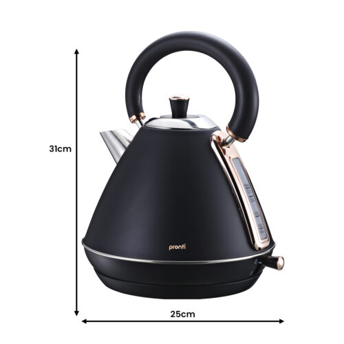 Pronti Toaster, Kettle & Coffee Machine Breakfast Set  Black - Image 2