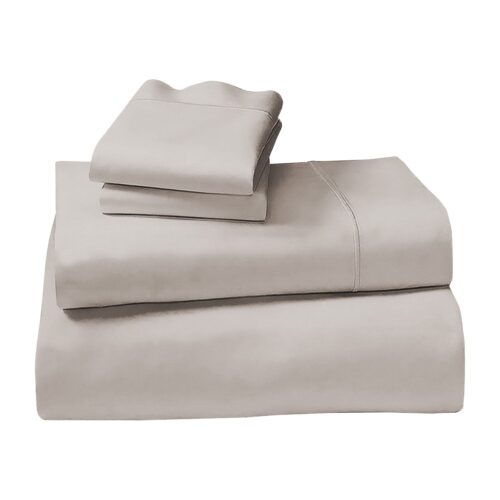 4pc 1000 Thread Count Cotton Rich King Bed Sheet Set CVC Microfibre Blend Silver