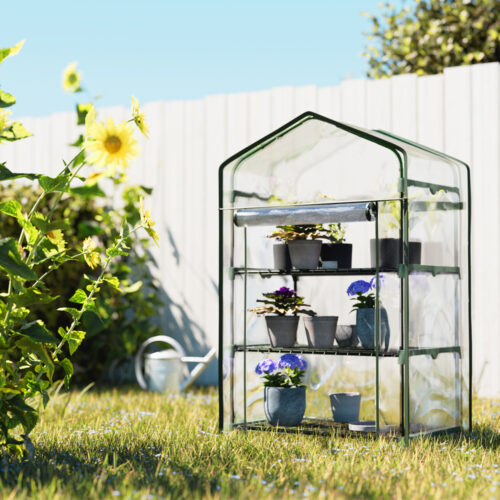 Green Fingers Greenhouse 3 Tiers Mini Green House Garden Bed Planter Box 1.28x0.7x0.5M - Image 7